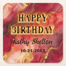 Heißer Rot- und Goldalkohol-Tinte