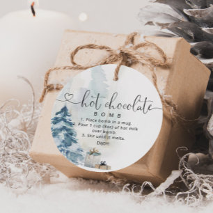 Heißer Schokoladenbomben-Tag. Winter-Heißer-Kakao- Geschenkanhänger