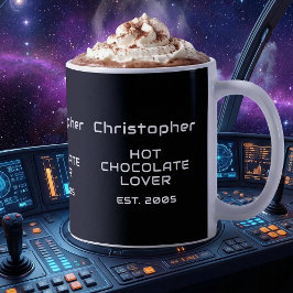 Heißer Schokoladenliebhaber White Sci-Fi Schrift N Kaffeetasse