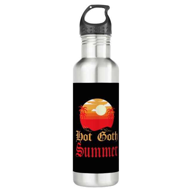 heißer Sommer Edelstahlflasche (Vorderseite)
