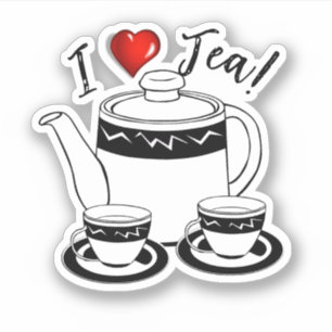 Heißer-Tea-Monat Aufkleber