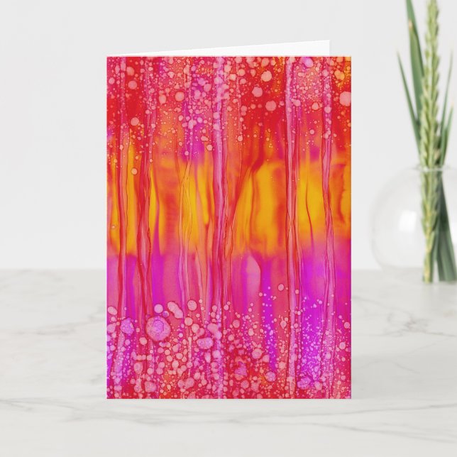 "Heißer und rosa" - Anlass-Gruß Karte (Vorderseite)