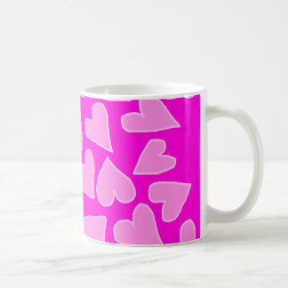 HEISSES BARBIE-ROSA MIT DER HELLEN HERZ-TASSE TASSE