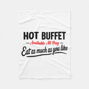 Heißes Buffet den ganzen Tag verfügbar. Essen Sie Fleecedecke