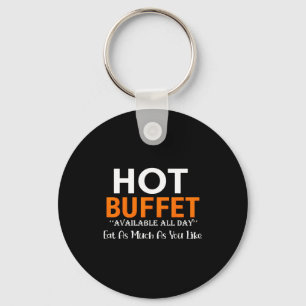 Heißes Buffet den ganzen Tag verfügbar. Essen Sie Schlüsselanhänger