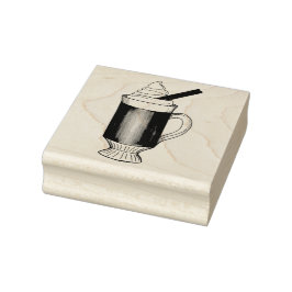 Heißes Buttermittel Rum Wintertime Drink Holiday B Gummistempel