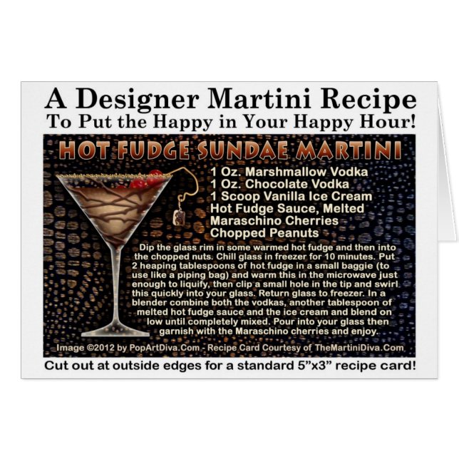 Heißes Fudge-Eiscremebecher-Martini-Rezept (Vorderseite (Horizontal))