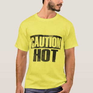 Heißes gelbes Shirt der Vorsicht