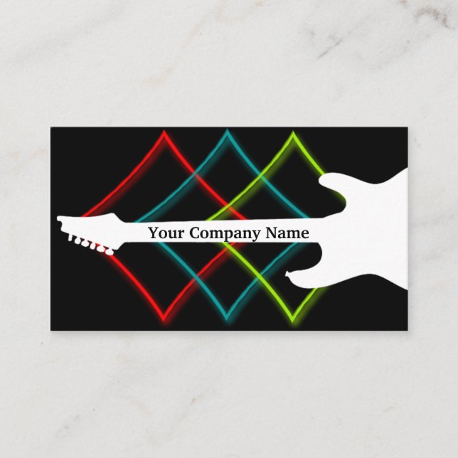 Heißes Pop-Farbgitarren-Geschäft Visitenkarte (Vorderseite)