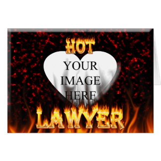 Heißes Rechtsanwaltfeuer und Flammenrotmarmor