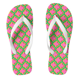 Heißes Rosa #2, Gelb, aquamariner Marokkaner Flip Flops