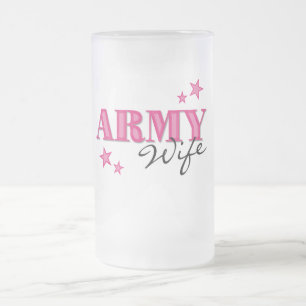 Heißes Rosa-Armee-Ehefrau-mattierte Tasse