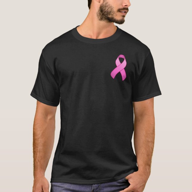 Heißes Rosa-Bewusstseins-Taschen-Band-T - Shirt (Vorderseite)