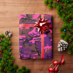 Heißes Rosa-Camouflage Geschenkpapier
