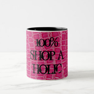 Heißes Rosa Croc Zweifarbige Tasse