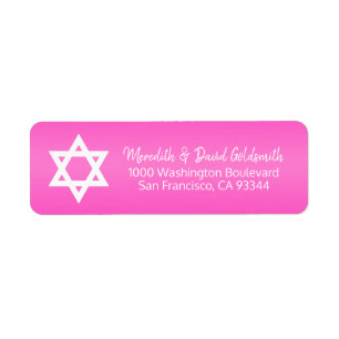 Heißes Rosa-Davidsstern Schläger Mitzvah