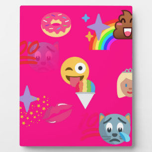 heißes Rosa-Emoji Fotoplatte