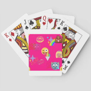 heißes Rosa-Emoji Spielkarten