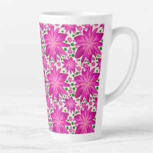 Heißes Rosa Florales Nahtloses Muster Milchtasse