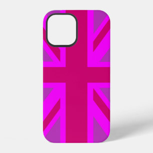 Heißes Rosa Fuchsia Union Jack Britische Flagge Hi iPhone 12 Hülle