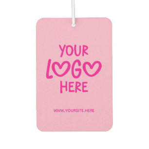 Heißes Rosa Geschäft-Logo-Website-Foto Autolufterfrischer