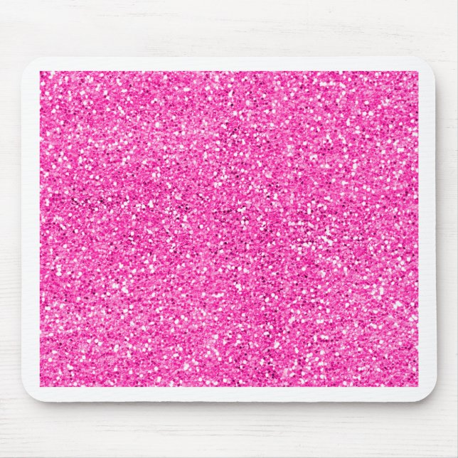 Heißes Rosa-Glitzer Mousepad (Vorne)