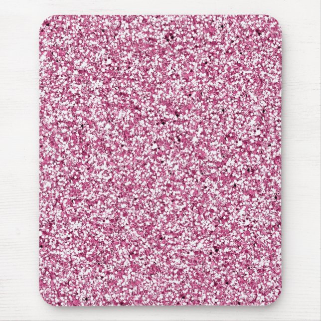 Heißes Rosa-Imitat-Glitzer Girly Bling Mousepad (Vorne)