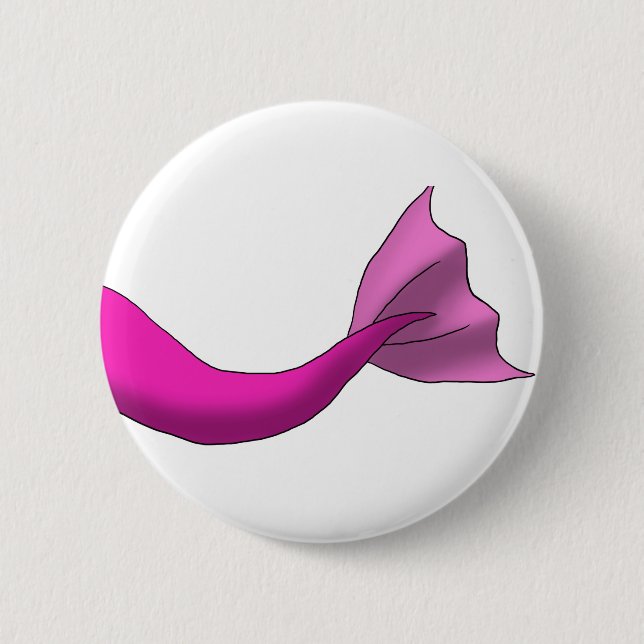 Heißes Rosa-Meerjungfrau-Schwanz Button (Vorderseite)