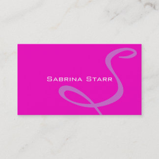 Heißes Rosa-mit Monogramm personalisierte Visitenkarte