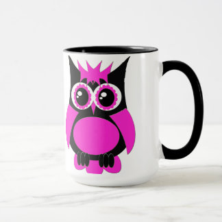 Heißes Rosa-Punkeulen-Tasse Tasse