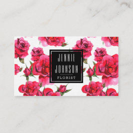 Heißes Rosa-Rosen-moderne Geschäfts-mit Visitenkarte