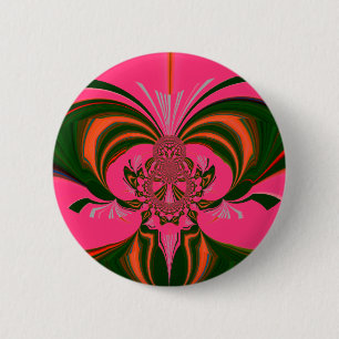 Heißes Rosa Rot Golden Grün Button