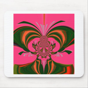 Heißes Rosa Rot Golden Grün Mousepad
