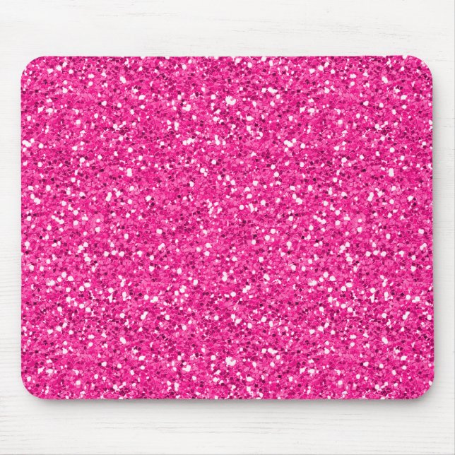 Heißes Rosa-Schimmer-Glitzer Mousepad (Vorne)