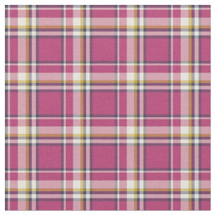 Heißes Rosa-und Marine-Blau-Mode kariert Stoff