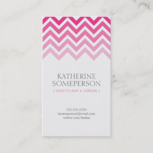 Heißes Rosa Zickzack Ombre Mama-nennende Karten