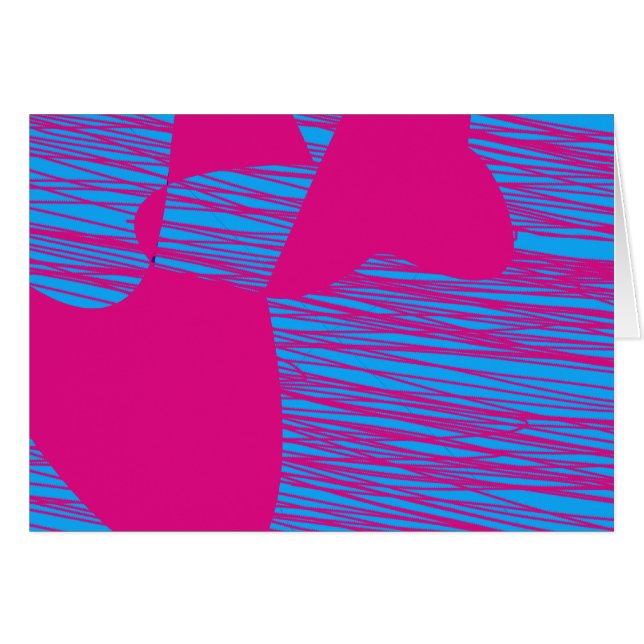 Heißes Rosablob-Fuchsie und aquamarine abstrakte (Vorderseite (Horizontal))