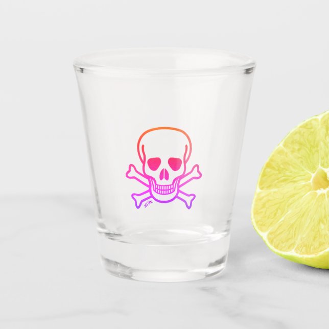 Heißes Schädelglas Schnapsglas (Vorderseite)