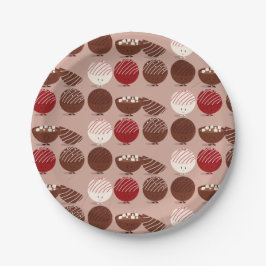 Heißes Schokoladenfutter Pappteller