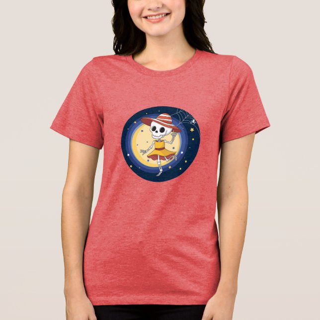 heißes Skelett Halloween Shirt Niedlich und sonnig (Vorderseite)