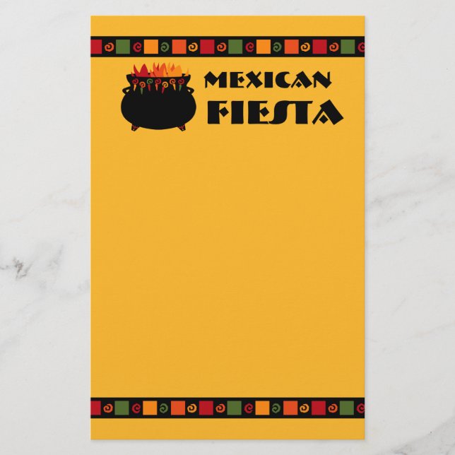 Heißes u. würziges Fiesta-Briefpapier Briefpapier (Vorderseite)