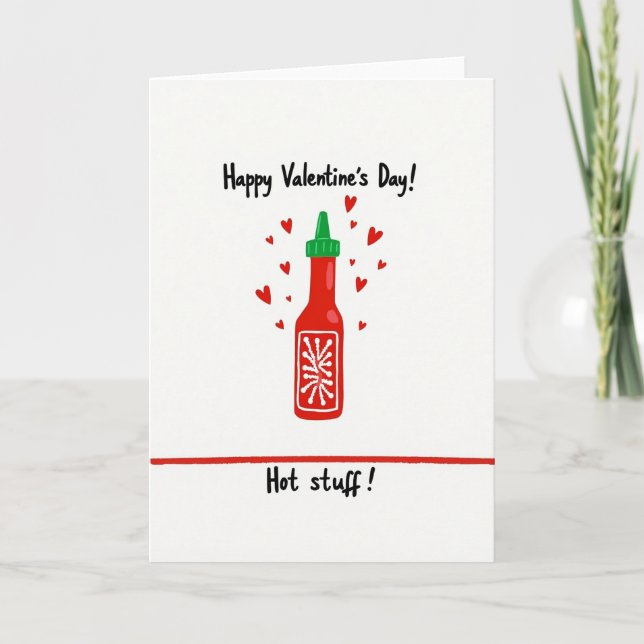 Heißes Valentinsgruß-Kärtchen Karte (Vorderseite)