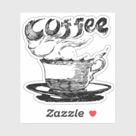 Heißkaffeemaschine Aufkleber