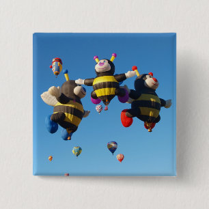Heißluft-Ballon-Bienen - Button