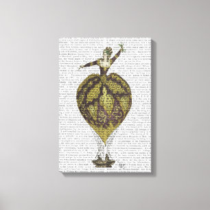 Heißluft-Ballon-Frau Leinwanddruck