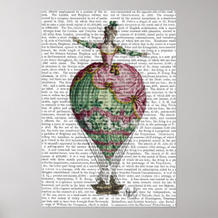 Heißluft-Ballon-Frau Poster