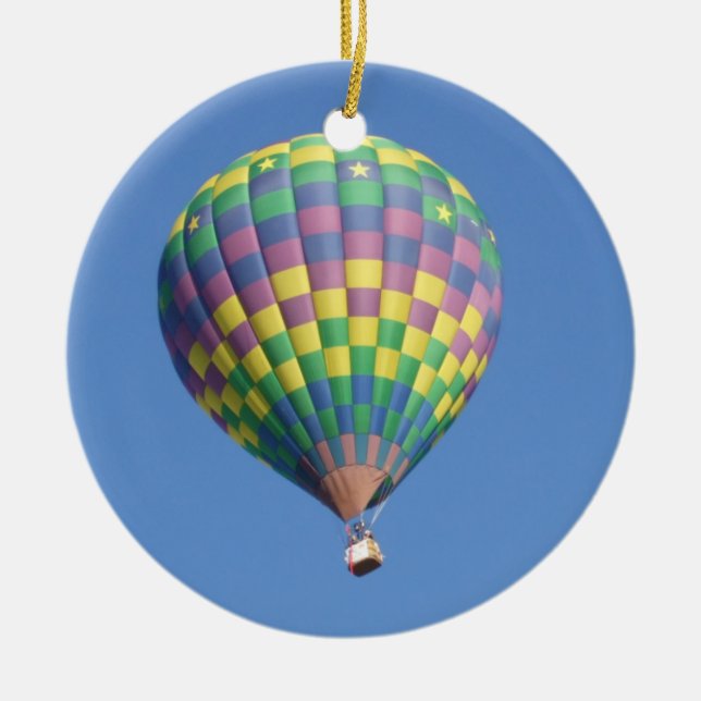 Heißluft-Ballon Keramik Ornament (Vorne)