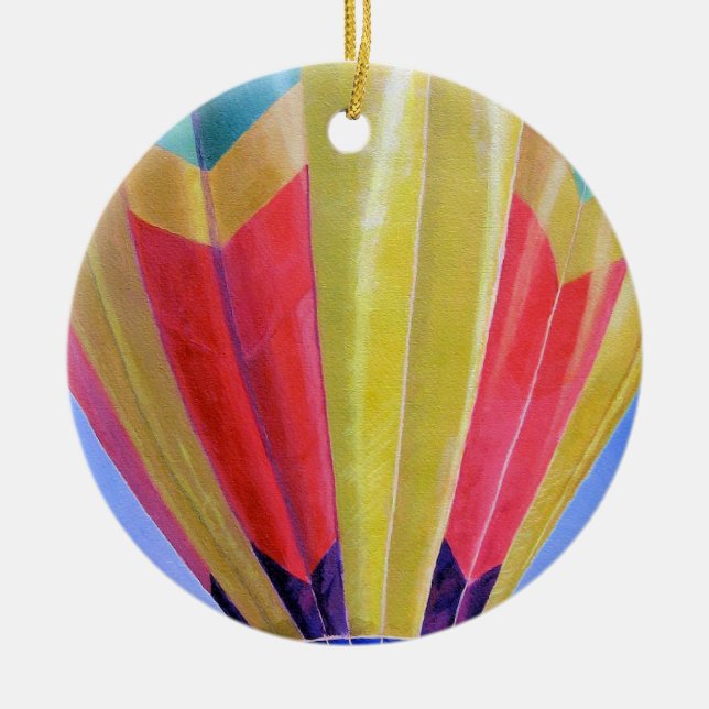 Heißluft-Ballon Keramik Ornament (Vorne)