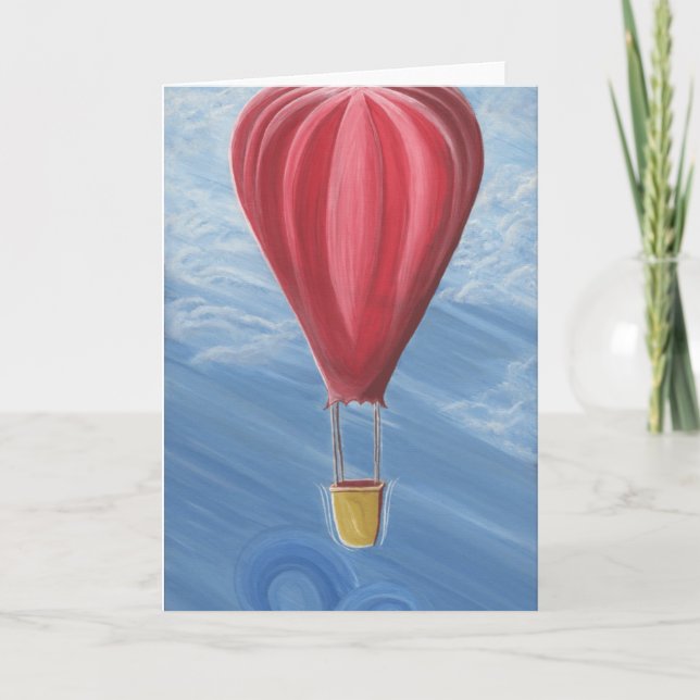 Heißluft-Ballon-leere Karte (Vorderseite)