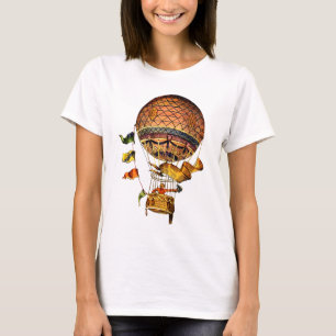 Heißluft-Ballon mit Flaggen T-Shirt